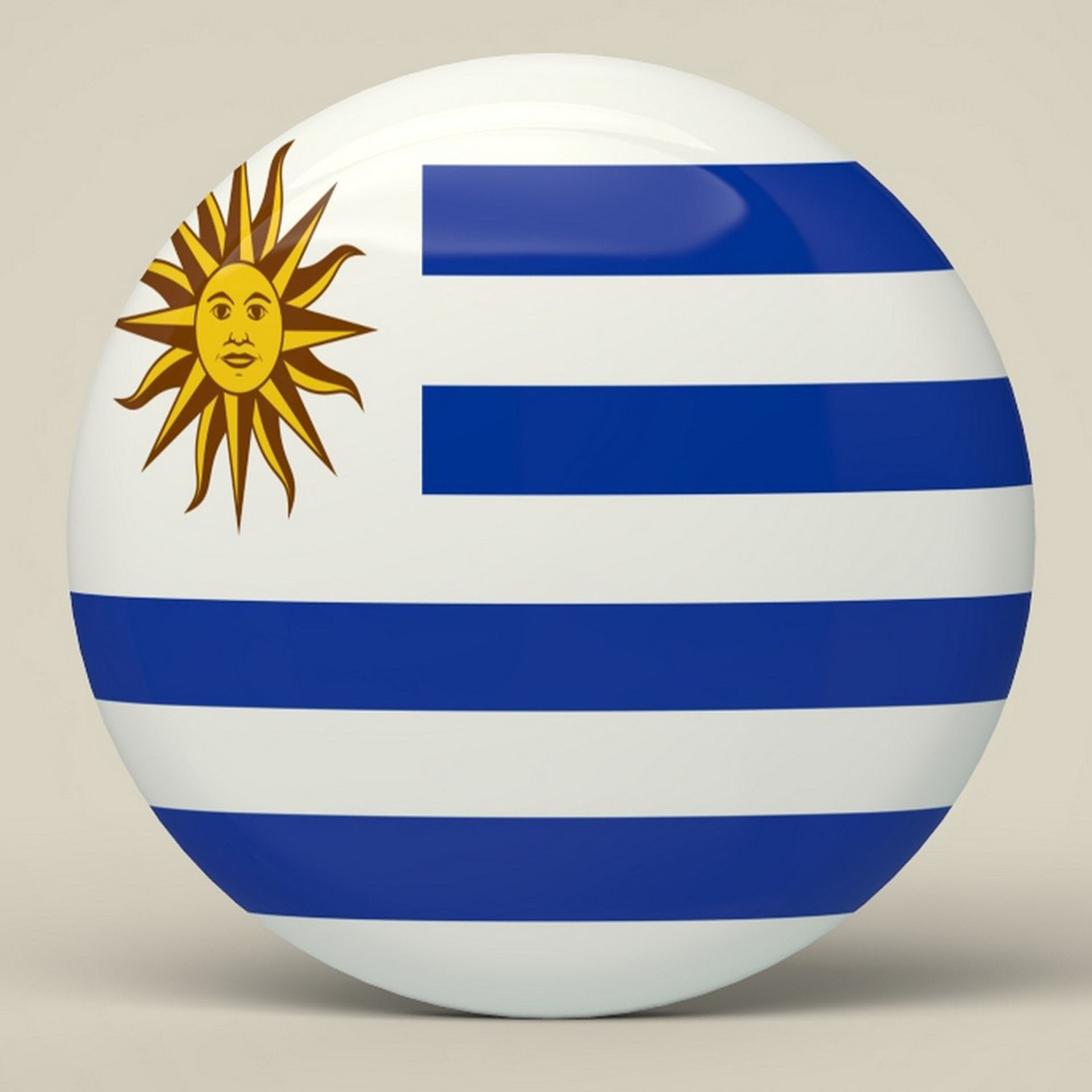 Uruguay Badge Low-poly 3D model_4