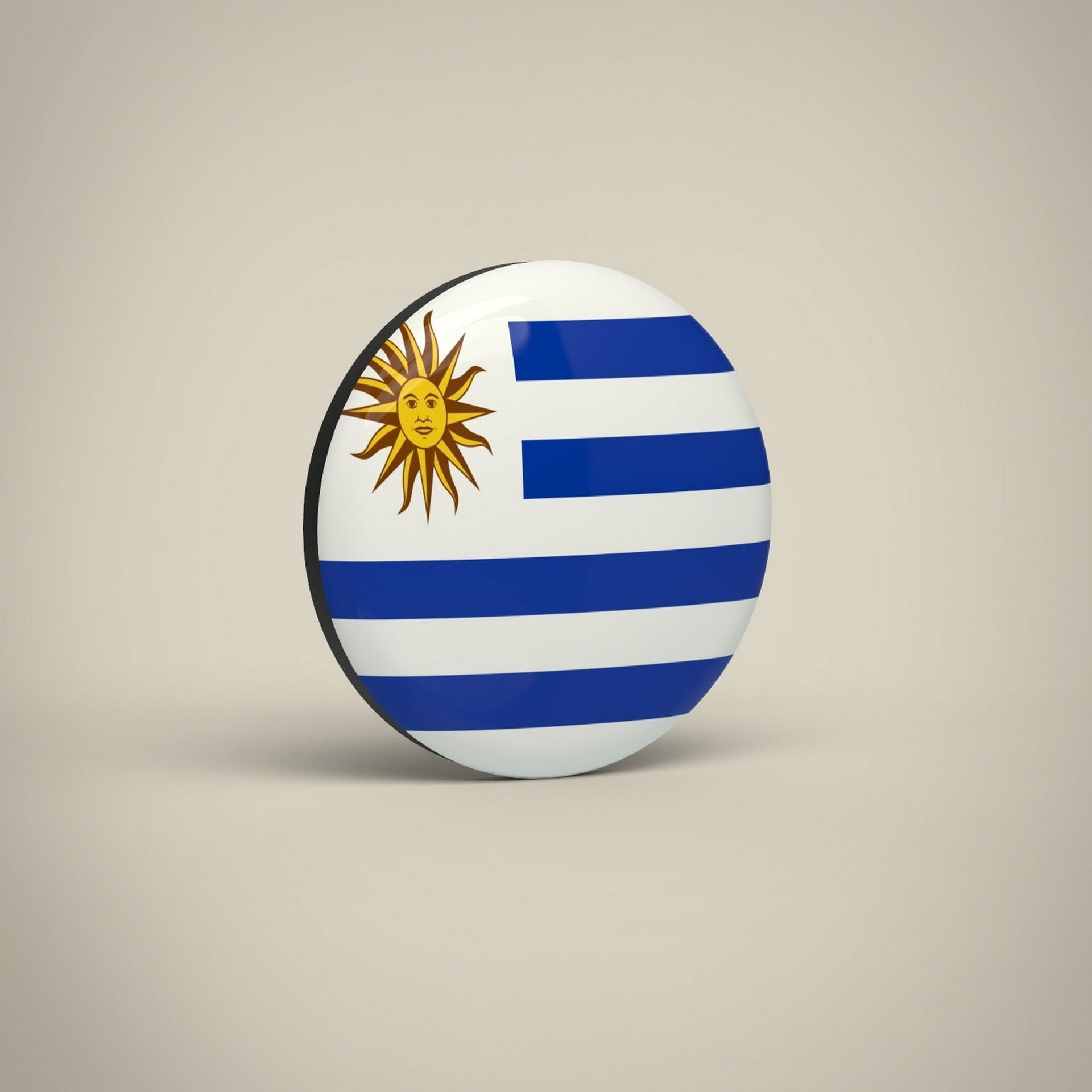 Uruguay Badge Low-poly 3D model_2