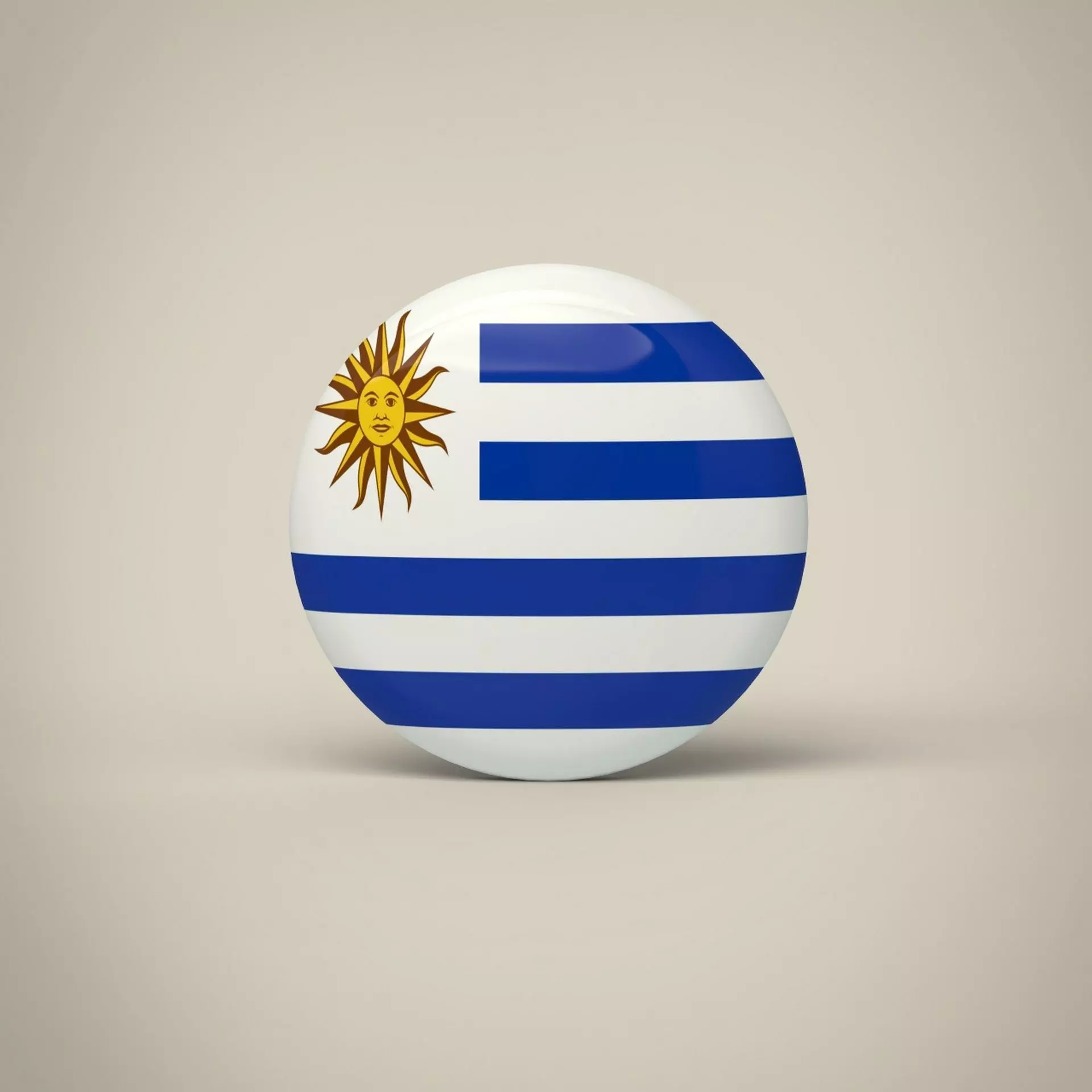 Uruguay Badge Low-poly 3D model_0