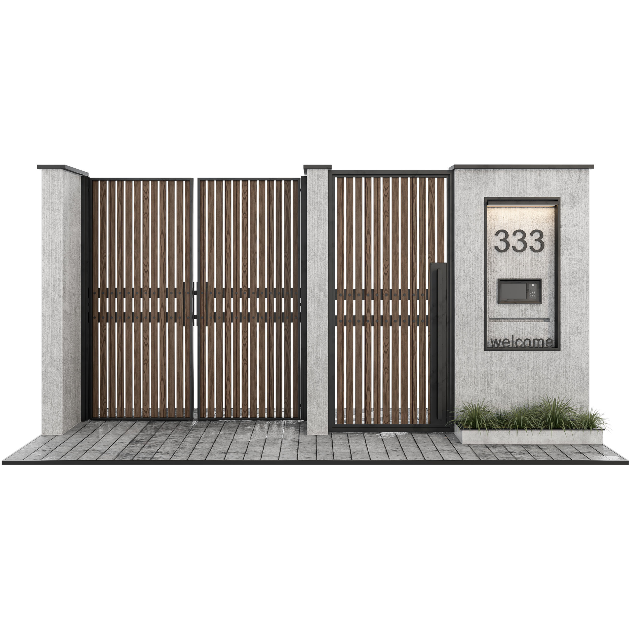 modern door 12 3D model_5