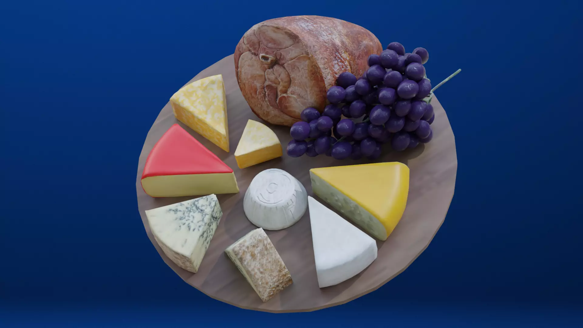 Cheese Board Low-poly 3D model