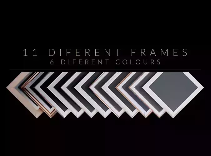 Picture Poster Decorative Frame Designs 3D Model Interior Scene 3D model
