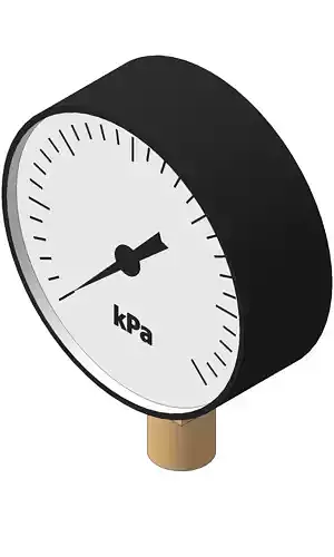 Pressure gauge diameter 100 mm kPa 3D model Pressure gauge diameter 100 mm kPa 3D model