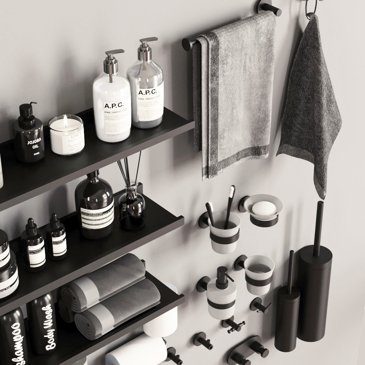 Bathroom Accessories 08 3D model_2