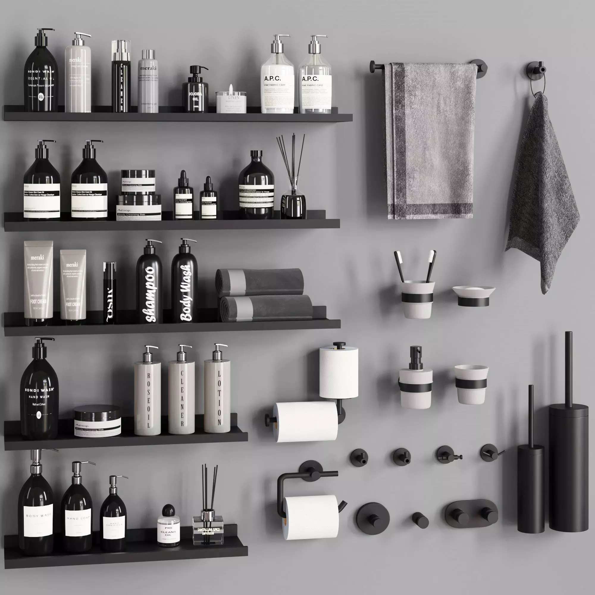 Bathroom Accessories 08 3D model_0