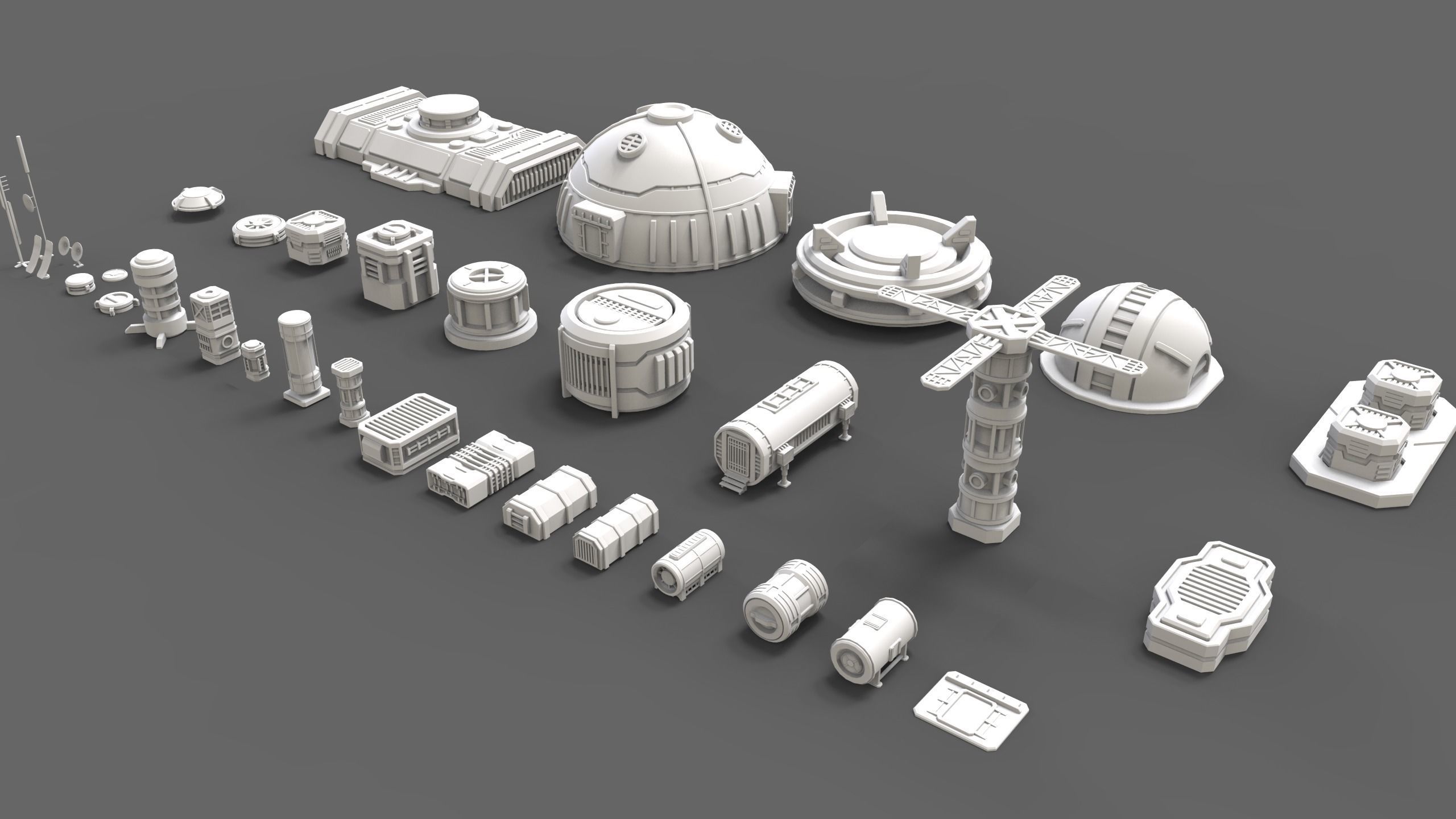 sci fi industrial objects 3 3D model_4