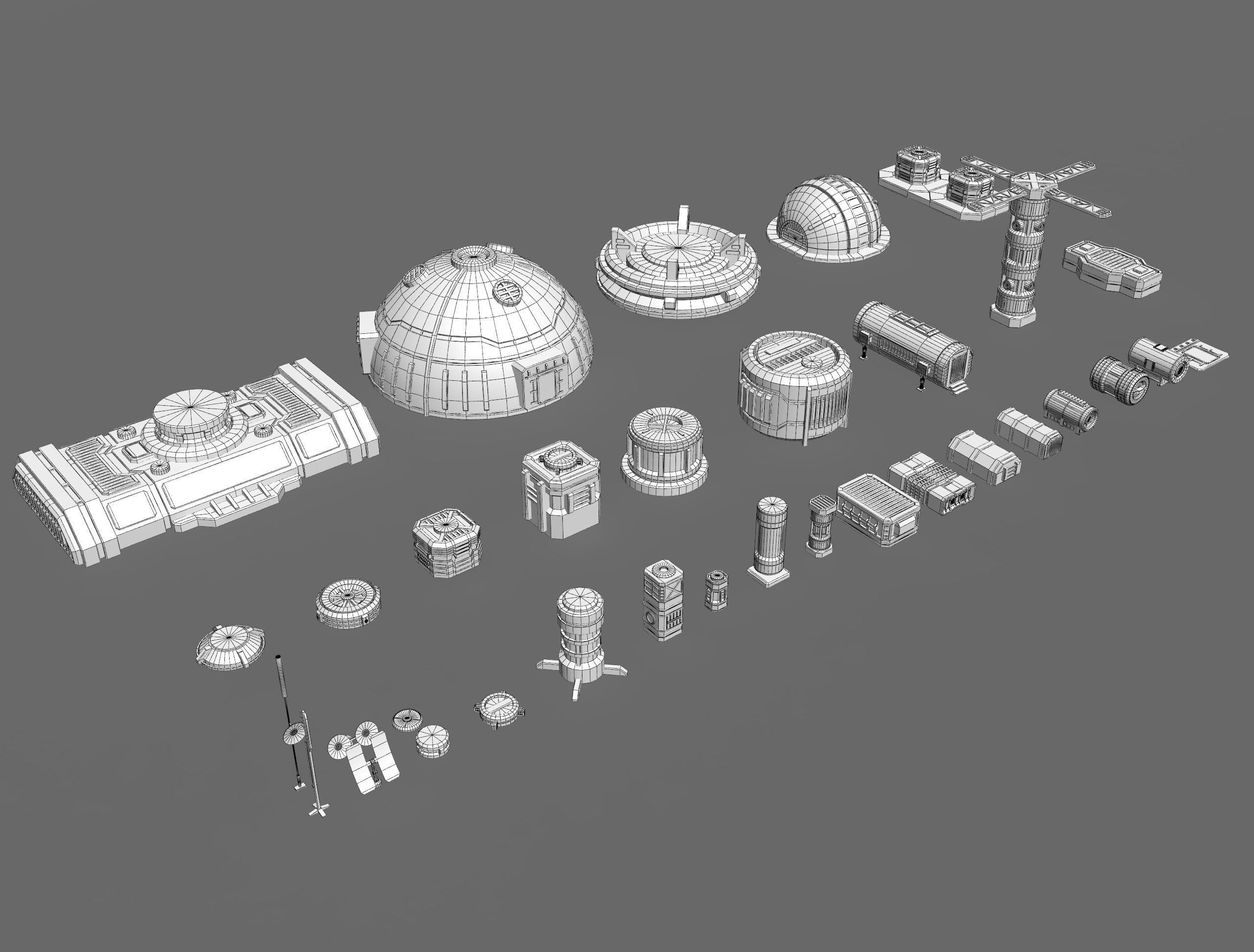 sci fi industrial objects 3 3D model_15