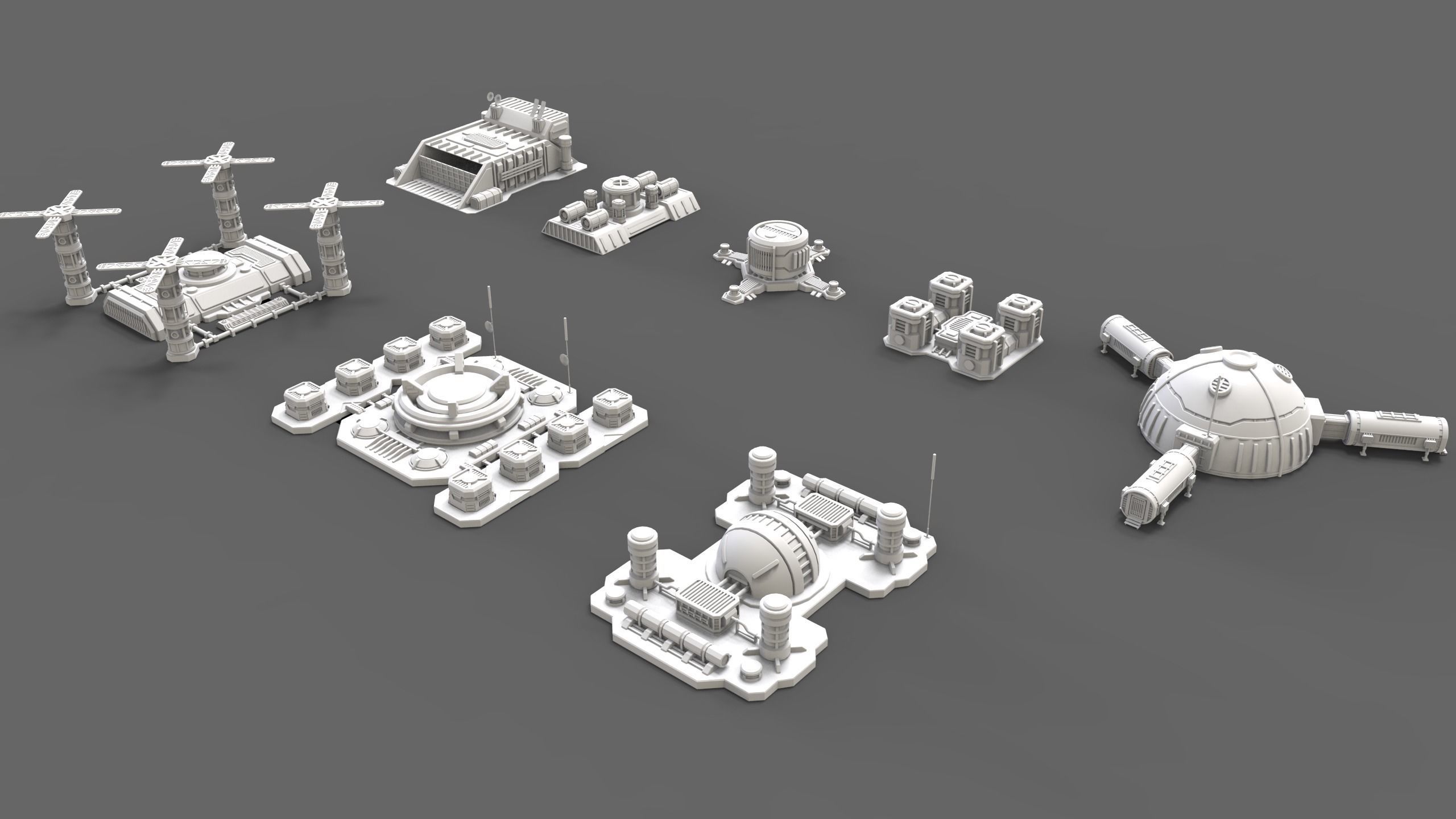 sci fi industrial objects 3 3D model_2