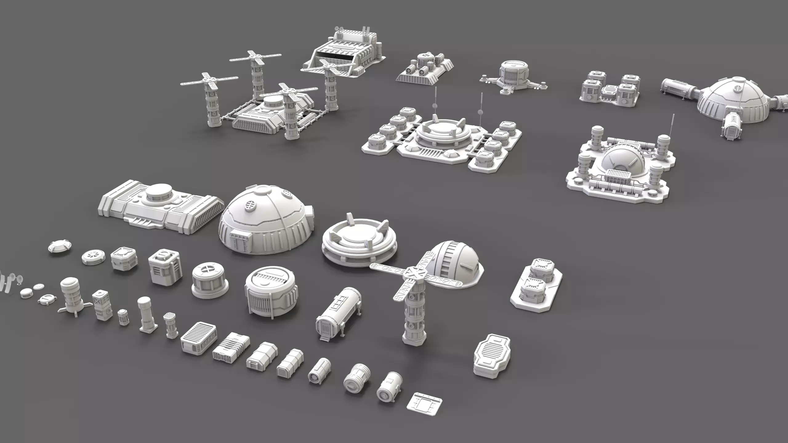 sci fi industrial objects 3 3D model_0