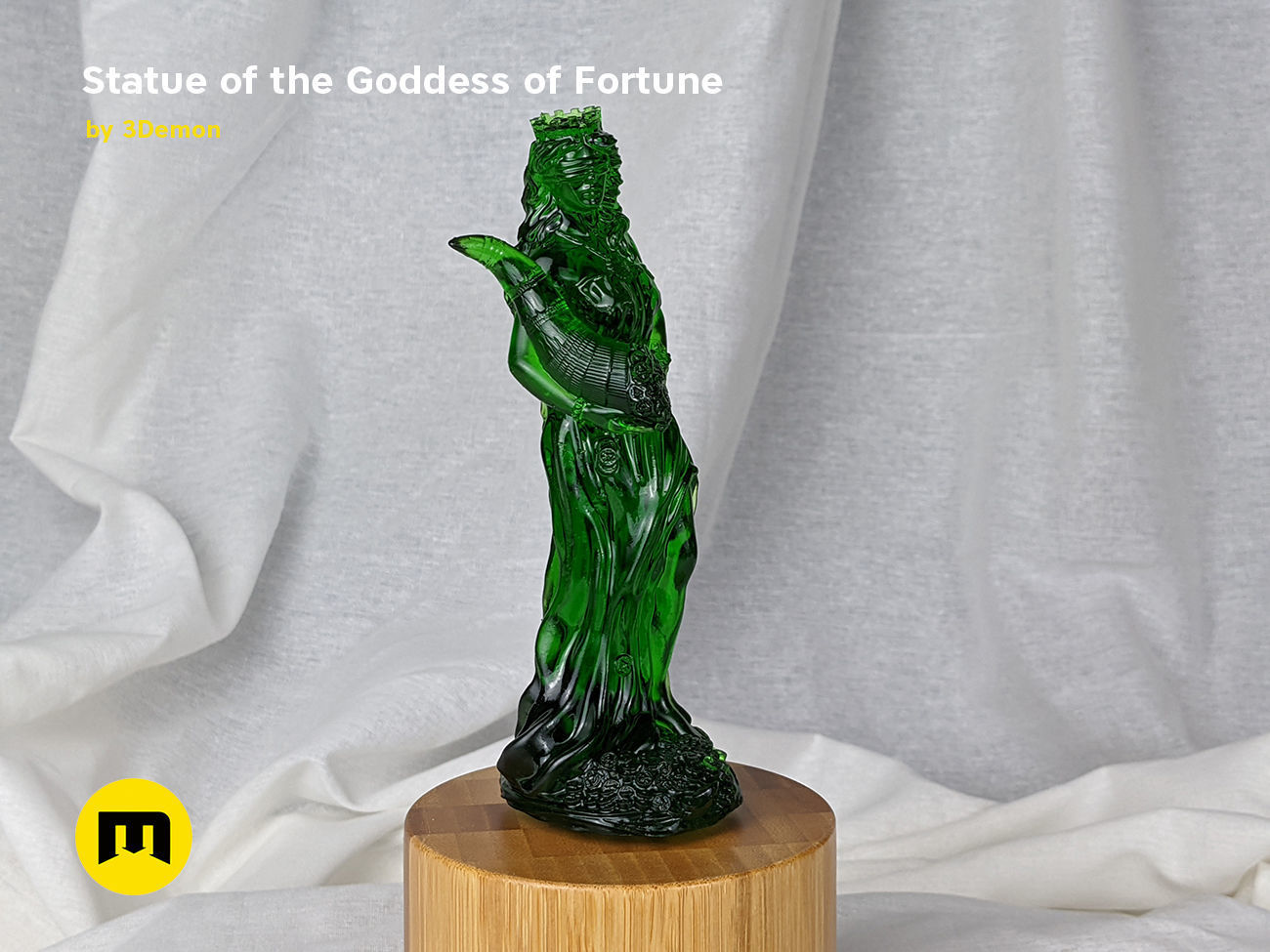 Statue of the Goddess of Fortune 3D print model_8