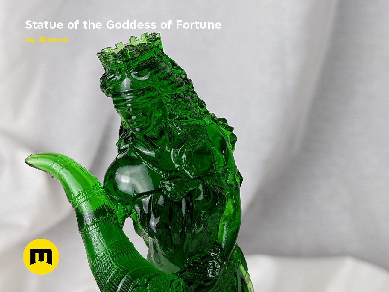 Statue of the Goddess of Fortune 3D print model_4