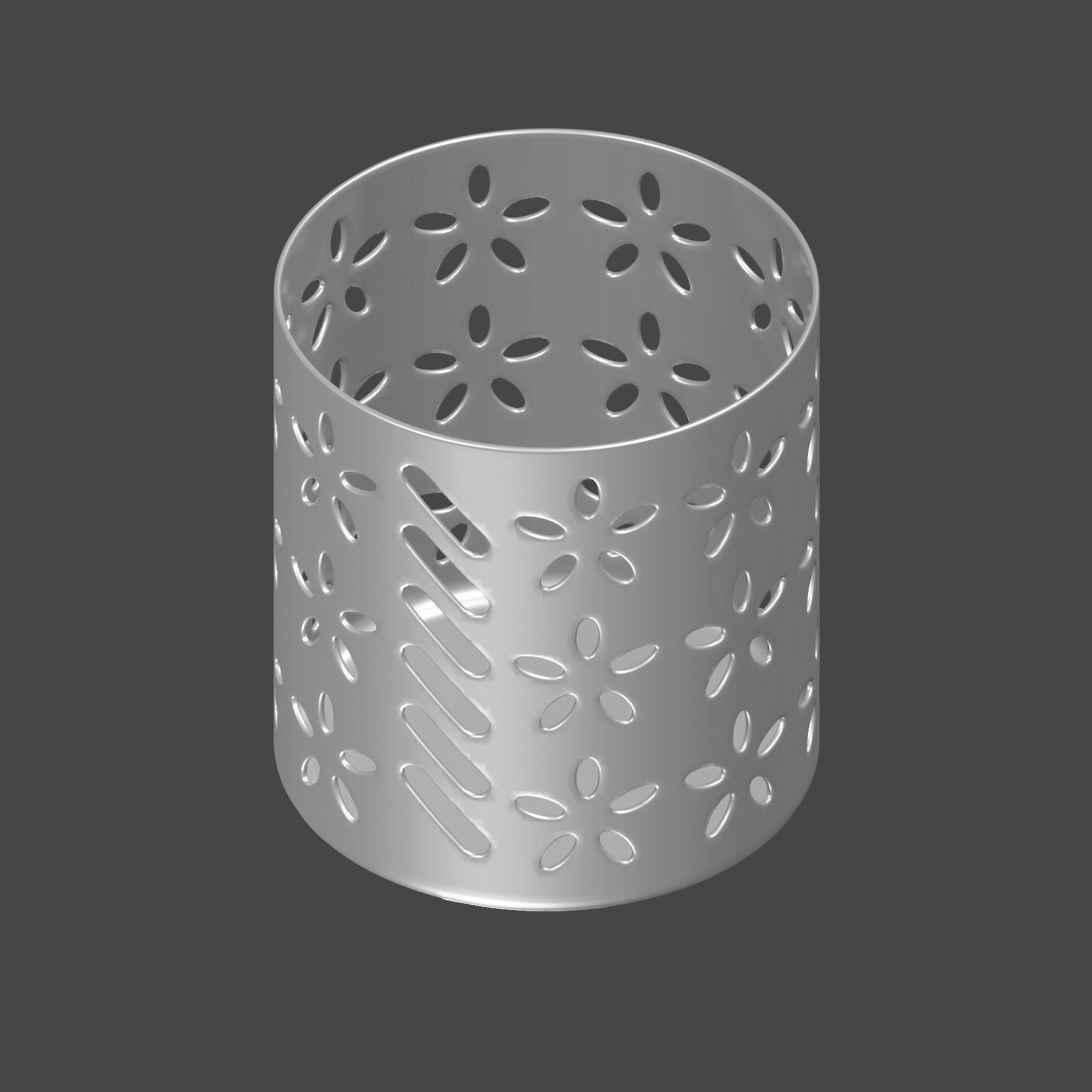Steel Stationery Item Holder 3D model_5