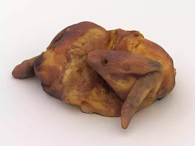 Roasted Half Chicken 3D model 4