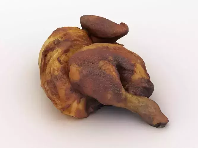 Roasted Half Chicken 3D model 6