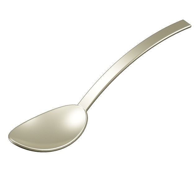 Brass Table Spoon 3D model_1