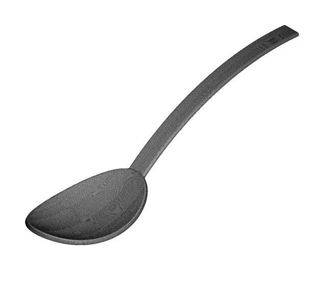 Brass Table Spoon 3D model_2