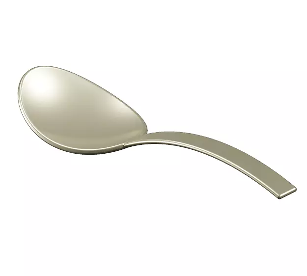 Brass Table Spoon 3D model_0