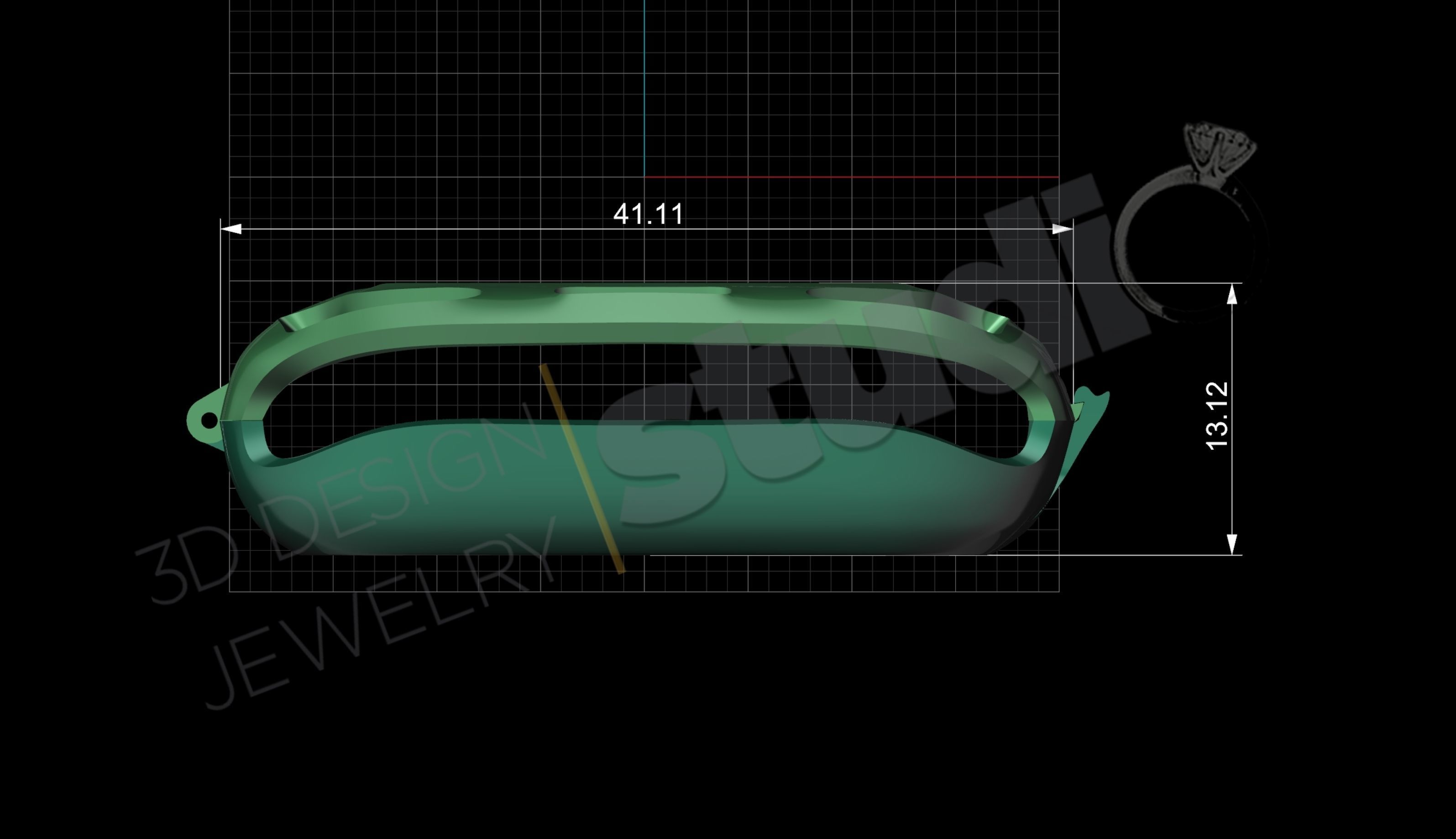 Luxury iWarch 7 45mm case 3D print model_6