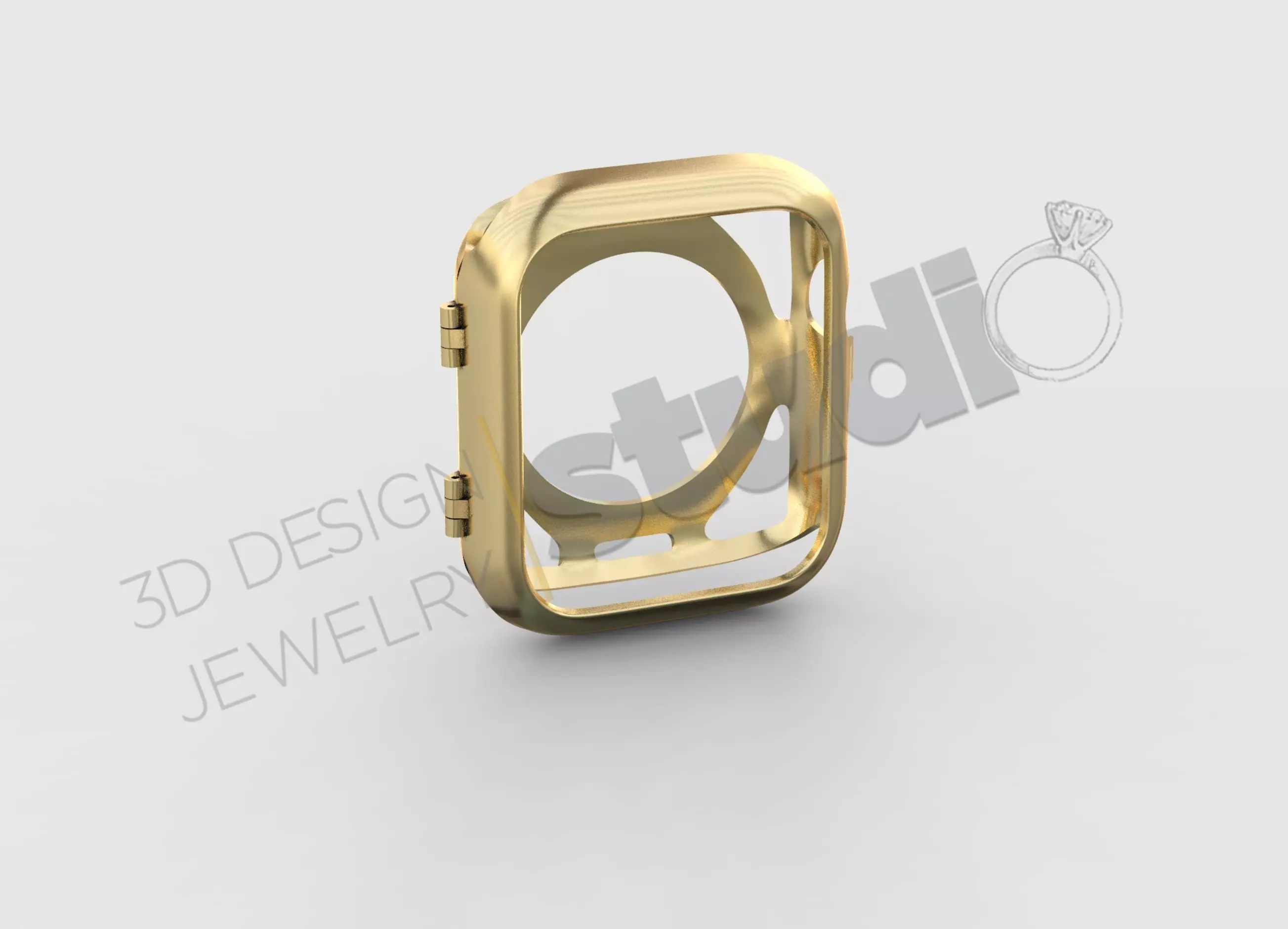 Luxury iWarch 7 45mm case 3D print model_0