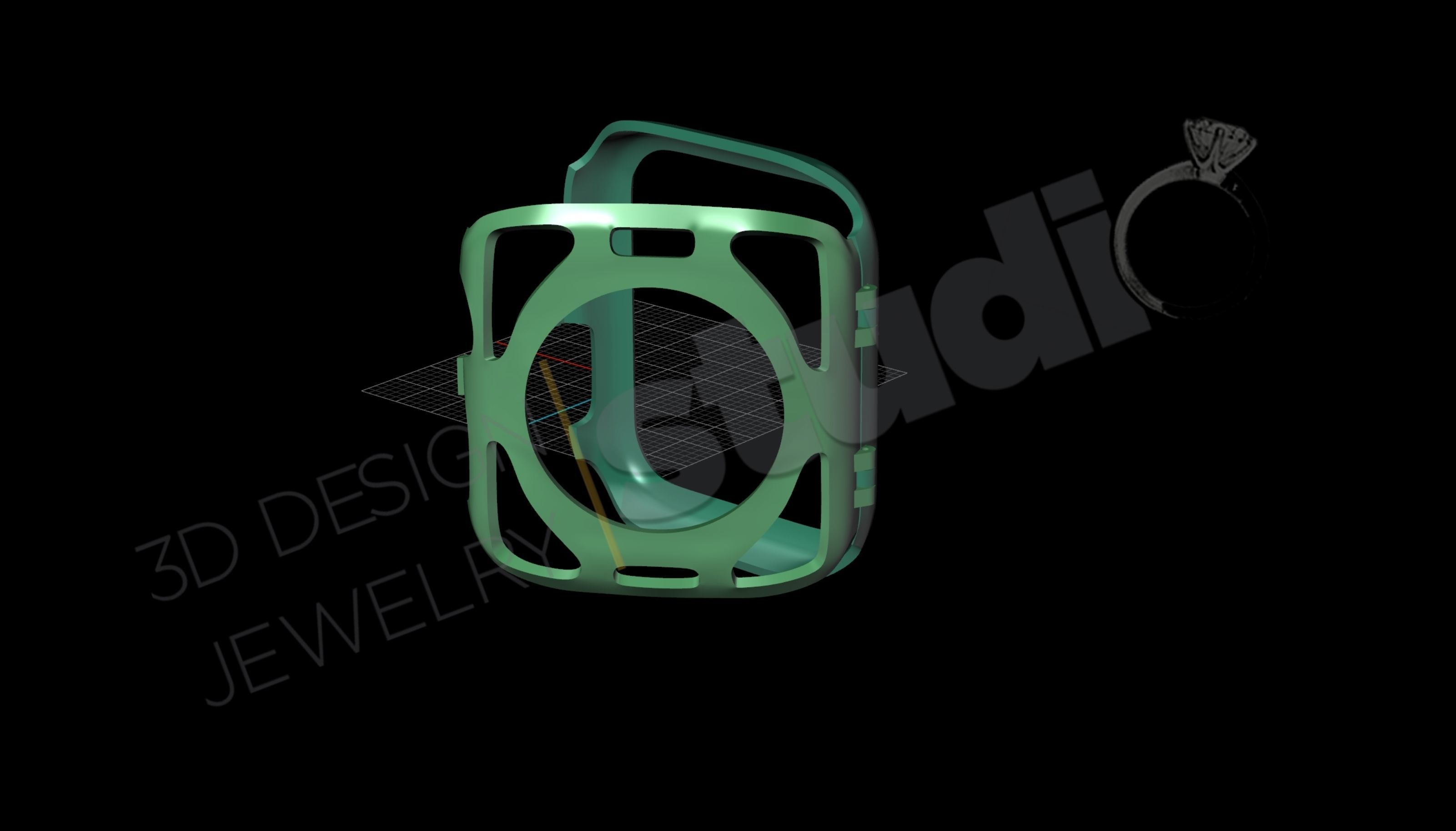 Luxury iWarch 7 45mm case 3D print model_5