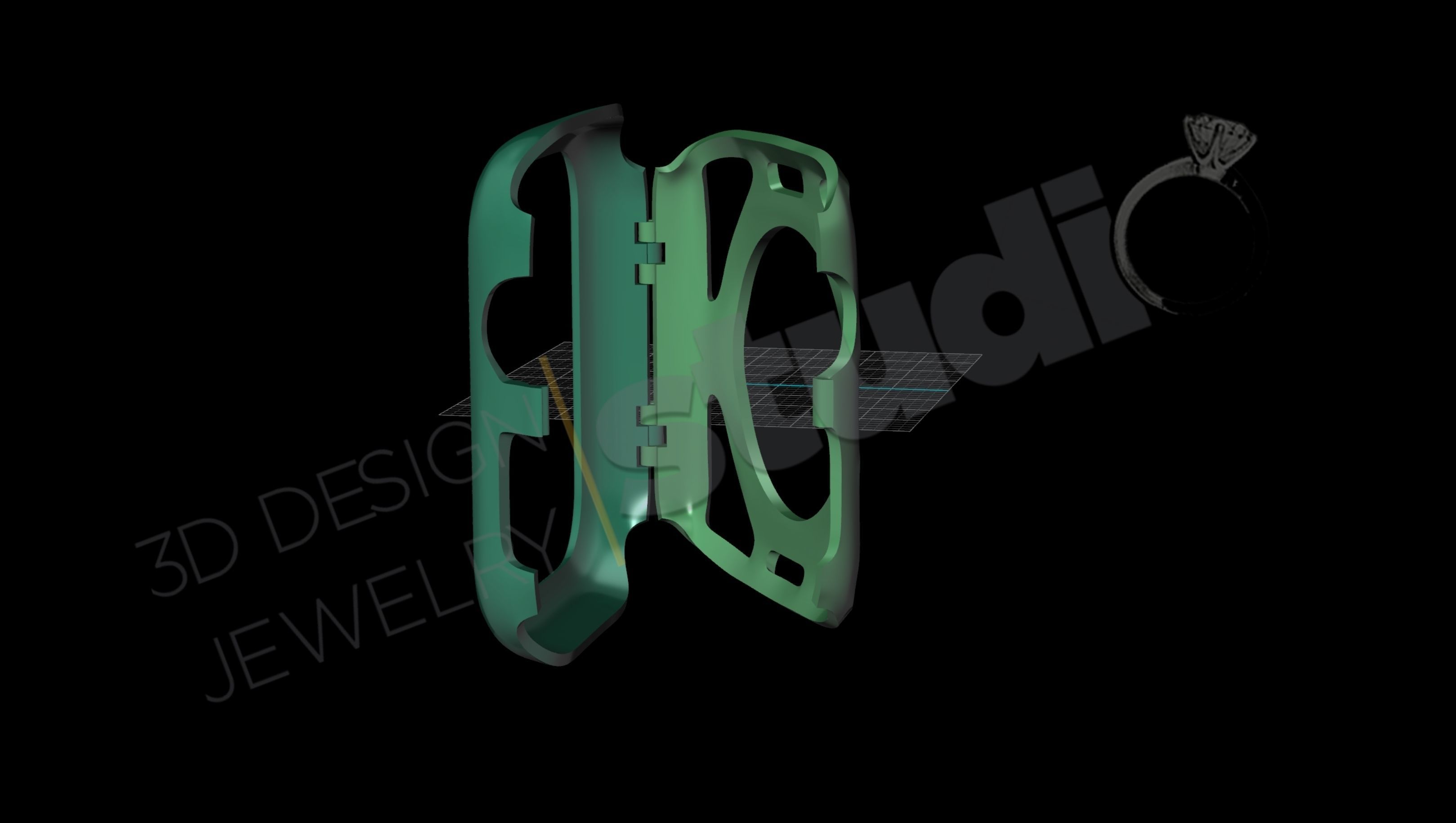 Luxury iWarch 7 45mm case 3D print model_7