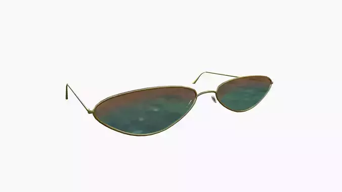 Sunglass G11 Orange Blue - Character Design Fashion Low-poly 3D model