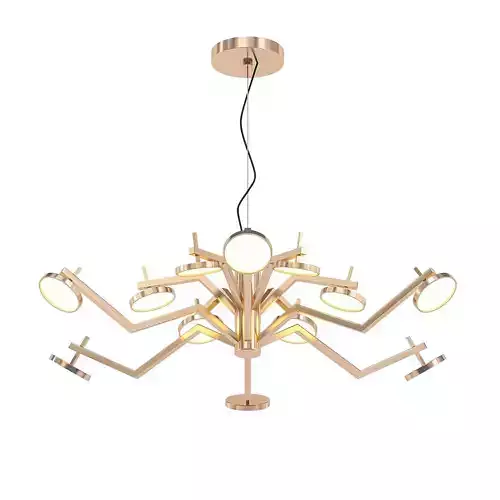 vector modern brass chandelier with six lights