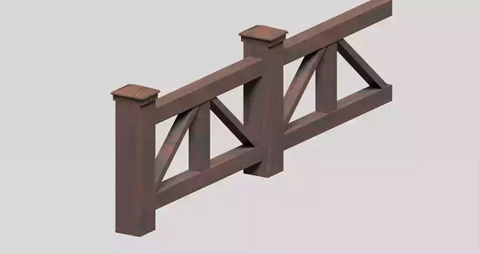 Modular wooden fence set