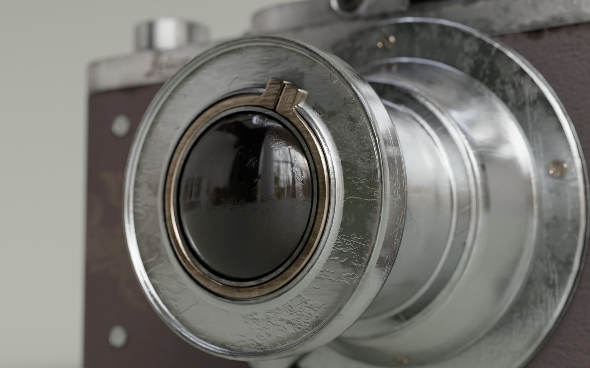 Leica Old Vintage Camera with Realistic PBR Texture 3D model_3