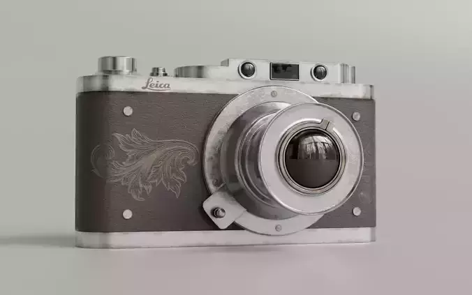 Leica Old Vintage Camera with Realistic PBR Texture 3D model Leica Old Vintage Camera with Realistic PBR Texture 3D model