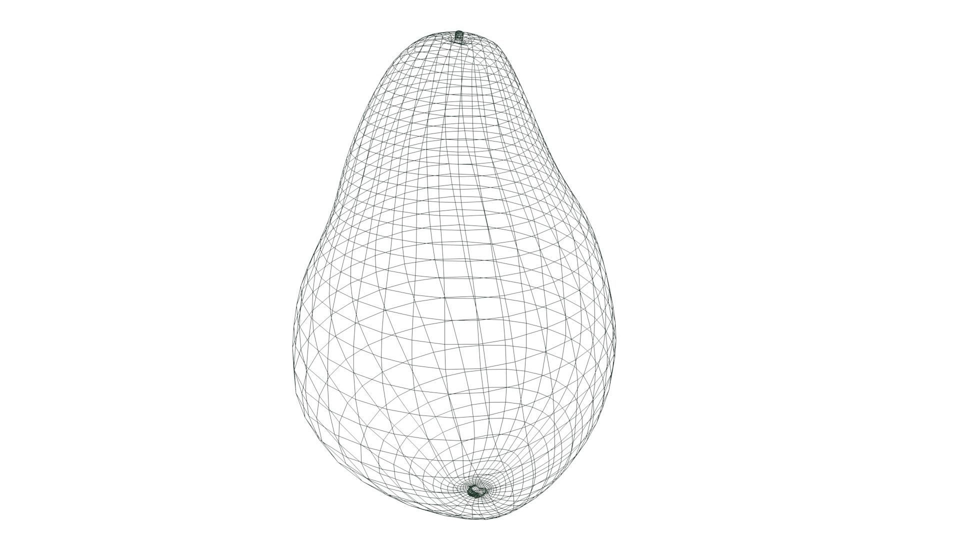 Avocado Low-poly 3D model_6