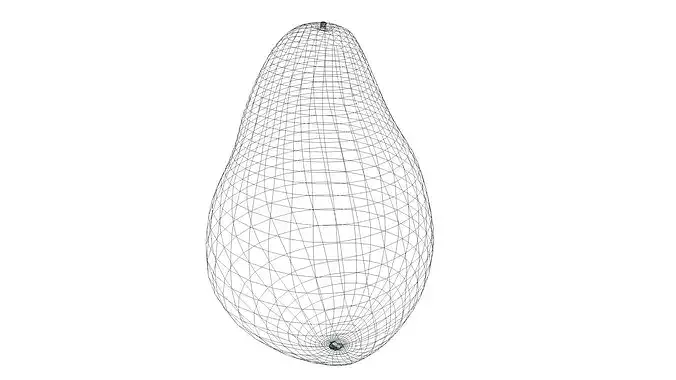 Avocado Low-poly 3D model 7