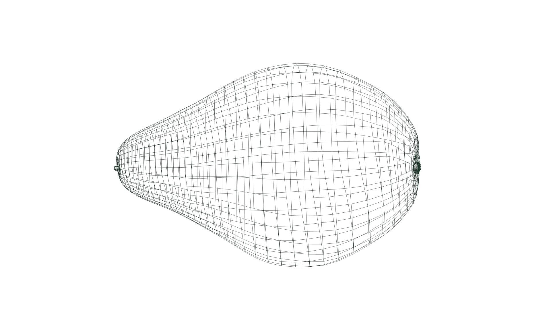 Avocado Low-poly 3D model_8