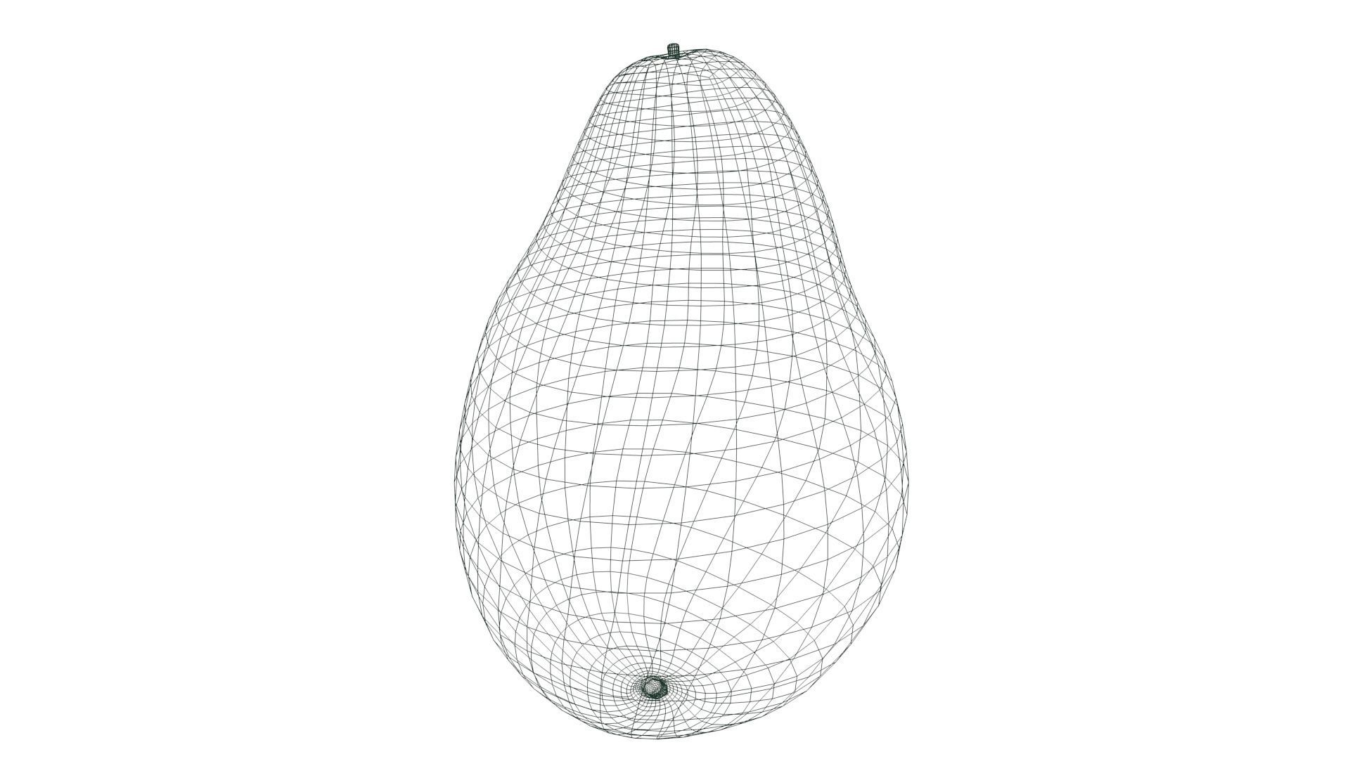 Avocado Low-poly 3D model_5