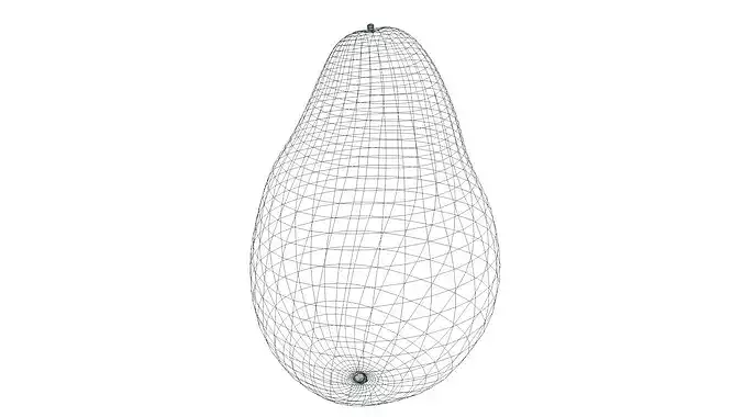 Avocado Low-poly 3D model 6