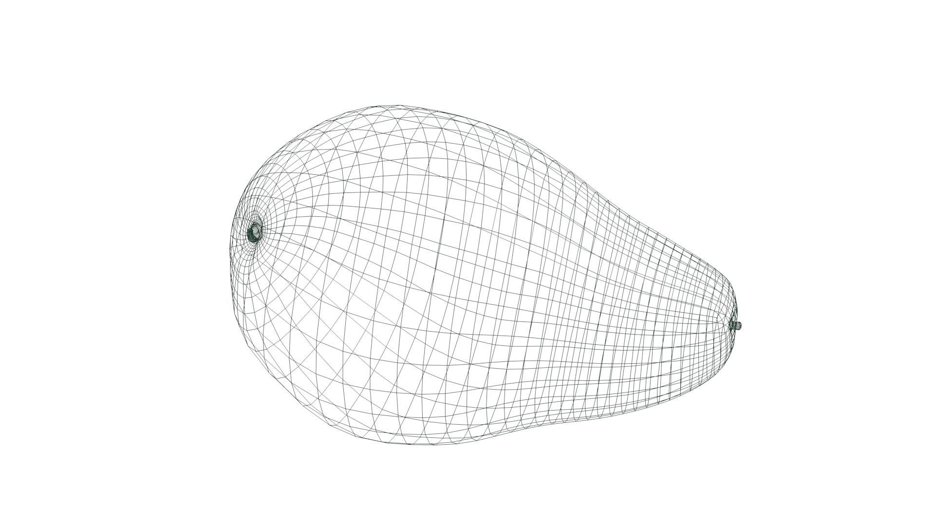 Avocado Low-poly 3D model_7