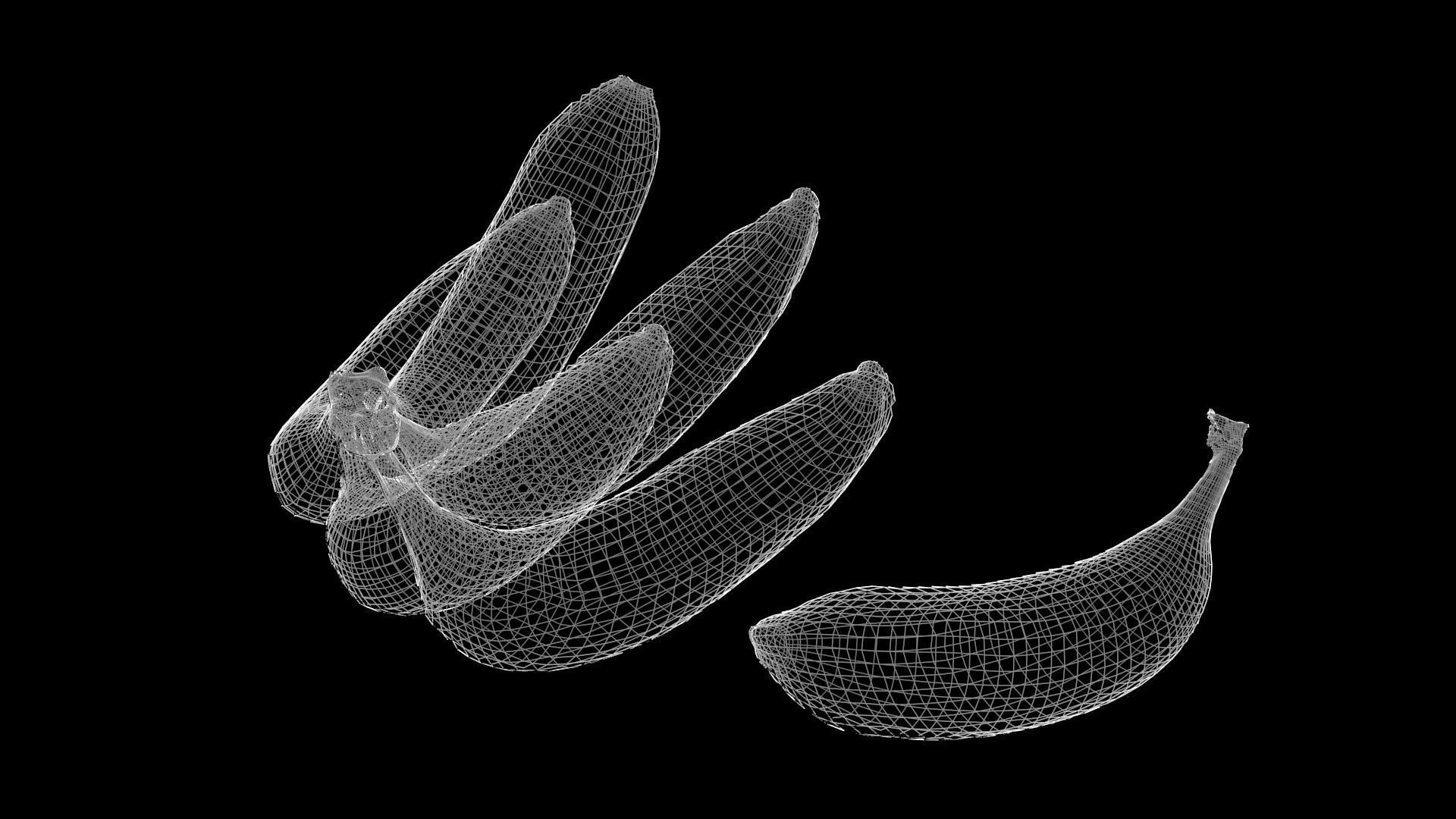 Banana bananas Low-poly 3D model_6