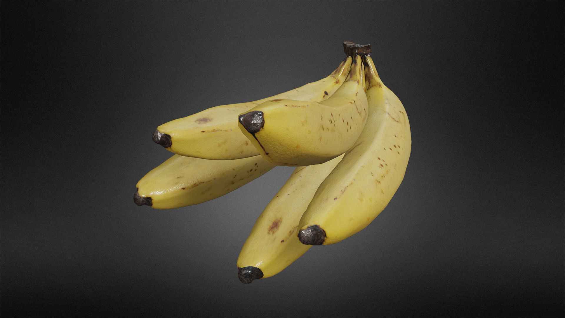 Banana bananas Low-poly 3D model_4