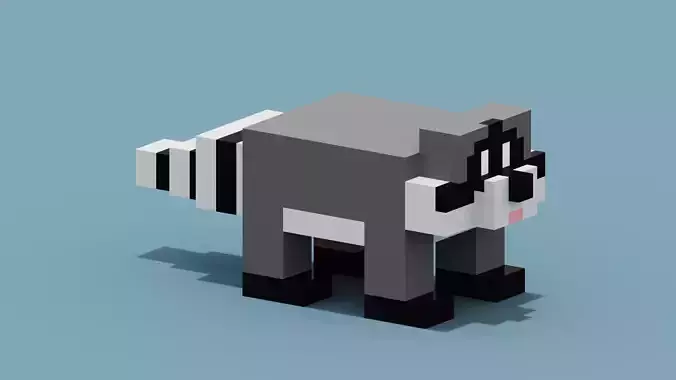 Voxel Raccoon 