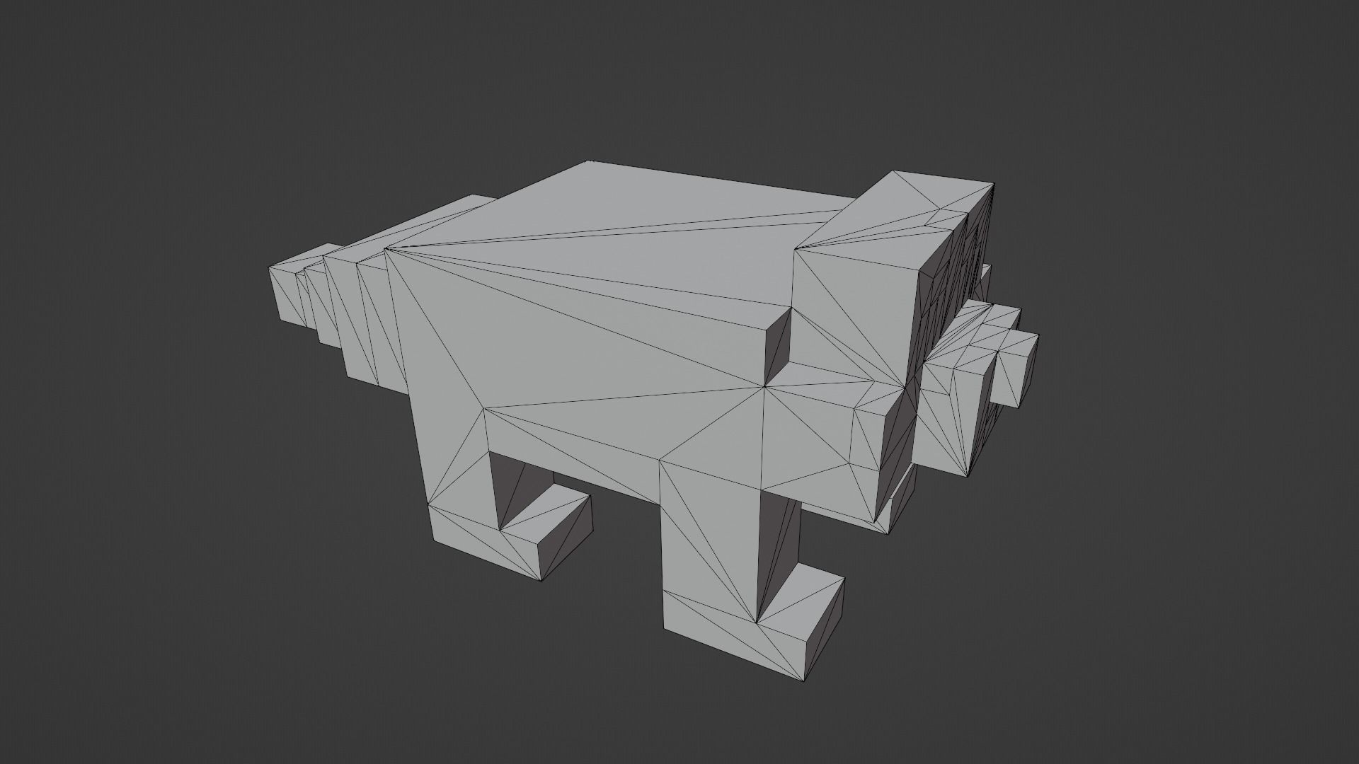 Voxel Raccoon Low-poly 3D model_12