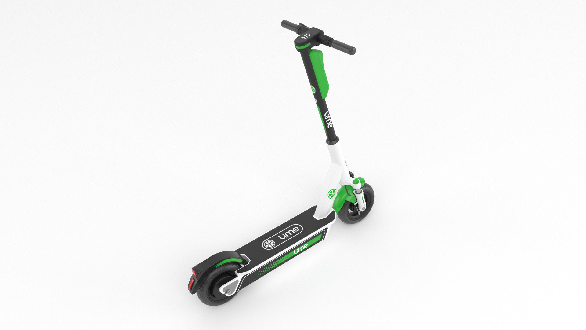 Lime Scooter 3D Model 3D model_5