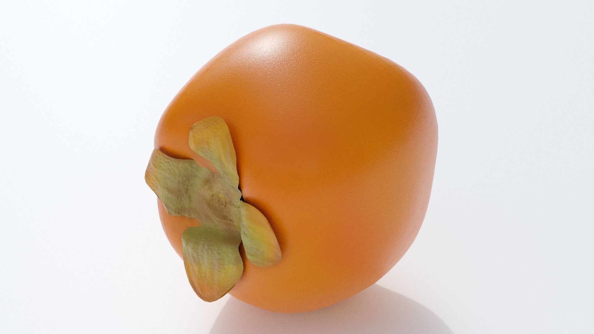 Caqui persimmon Low-poly 3D model_4