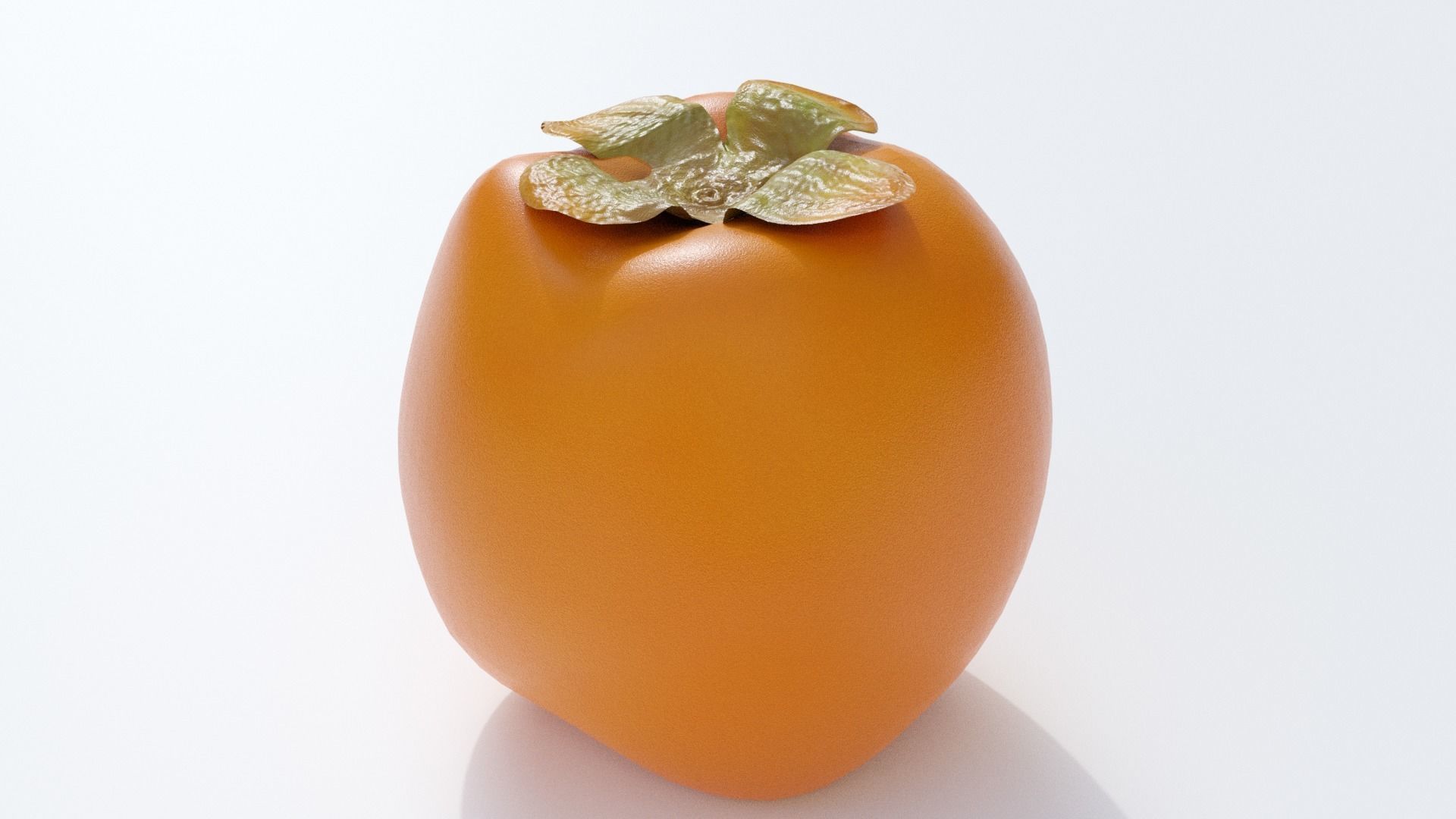 Caqui persimmon Low-poly 3D model_2