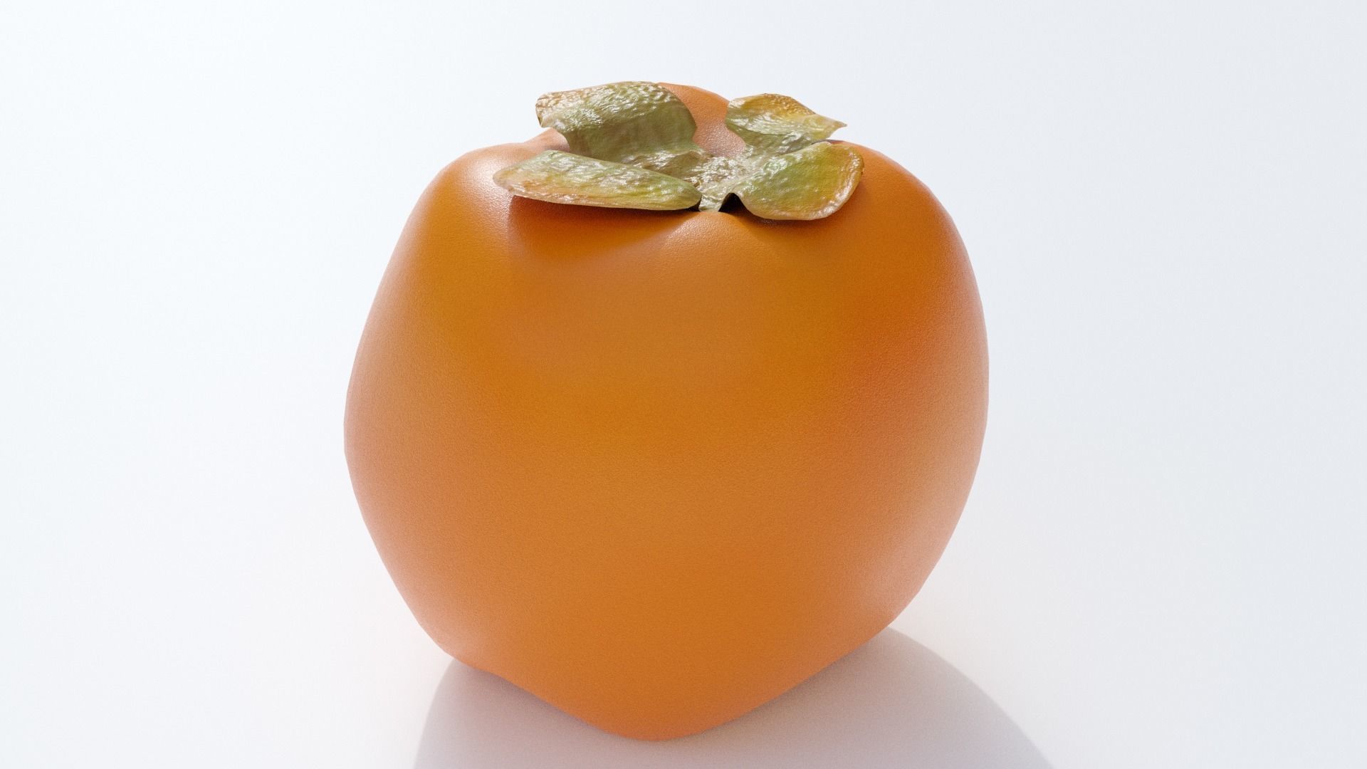 Caqui persimmon Low-poly 3D model_1