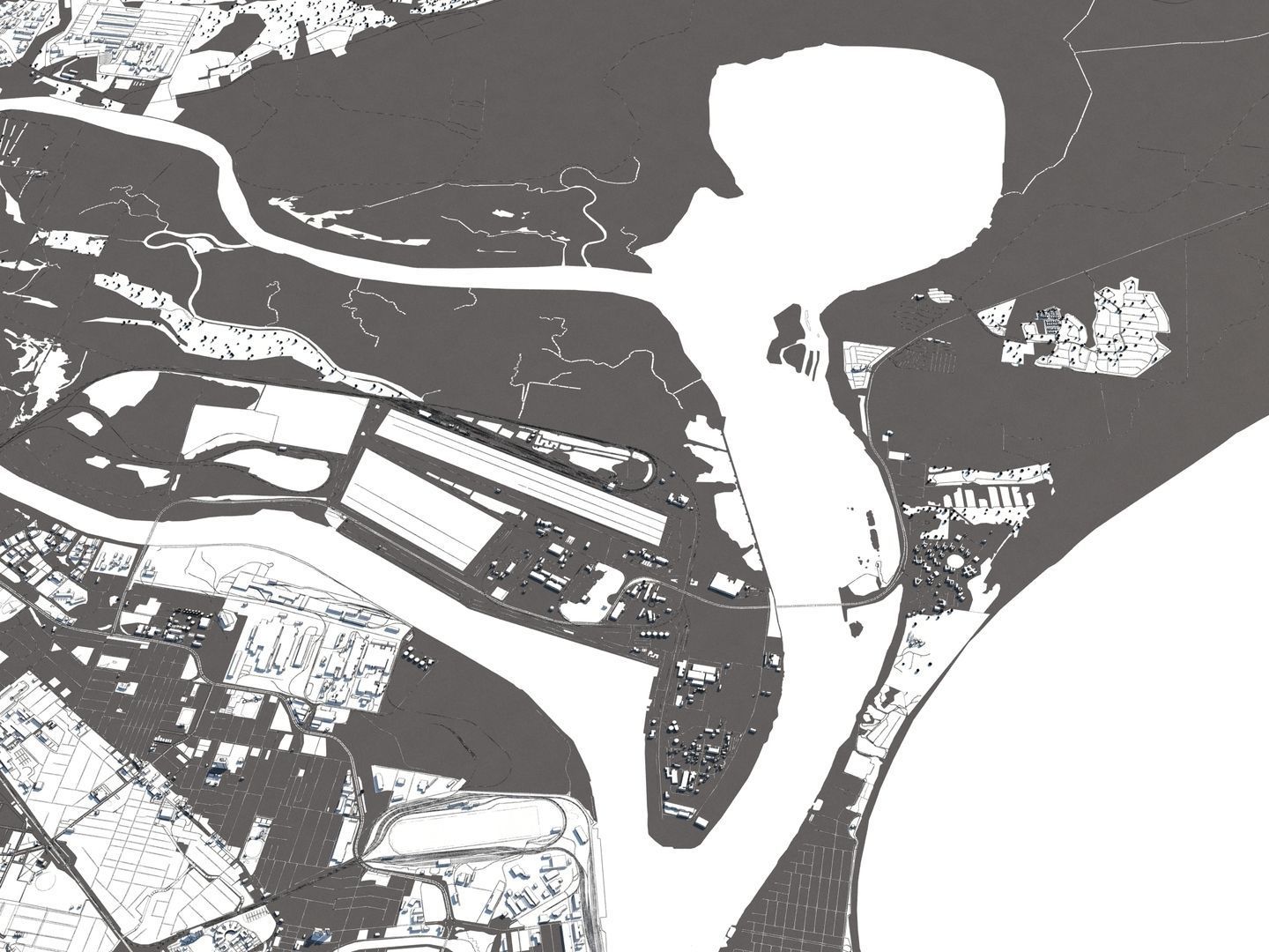 Newcastle Australia 50x50km 3D City Map 3D model_22