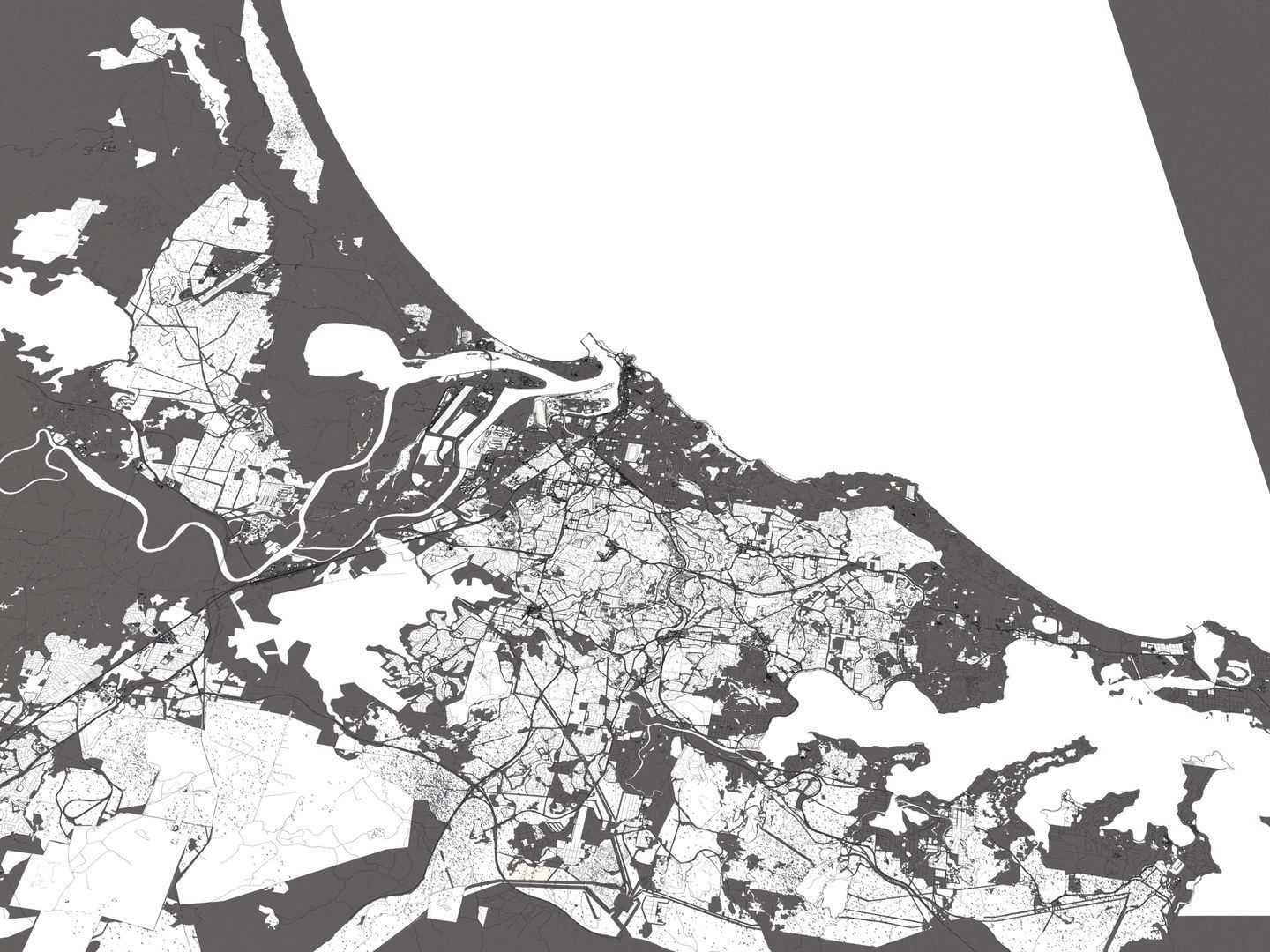 Newcastle Australia 50x50km 3D City Map 3D model_19