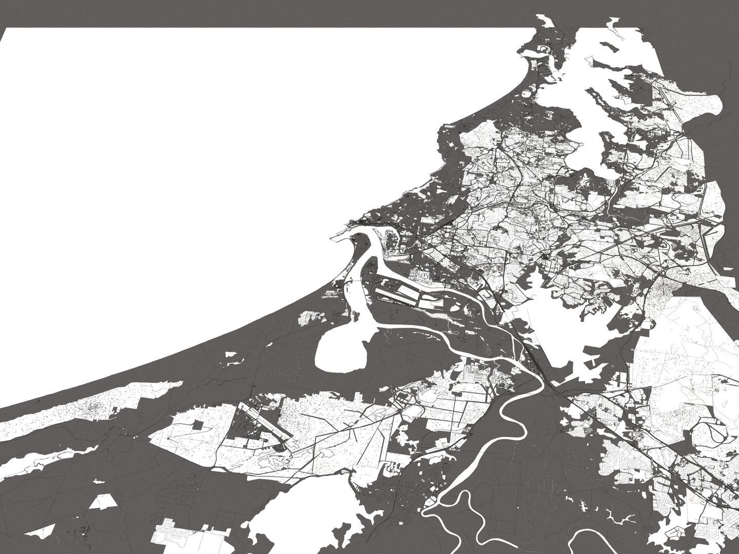 Newcastle Australia 50x50km 3D City Map 3D model_20