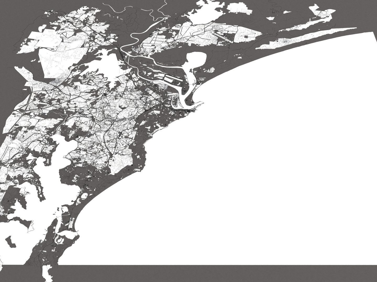 Newcastle Australia 50x50km 3D City Map 3D model_18