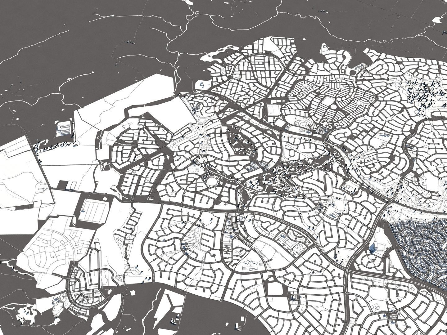 Canberra Australia 50x50km 3D City Map 3D model_21