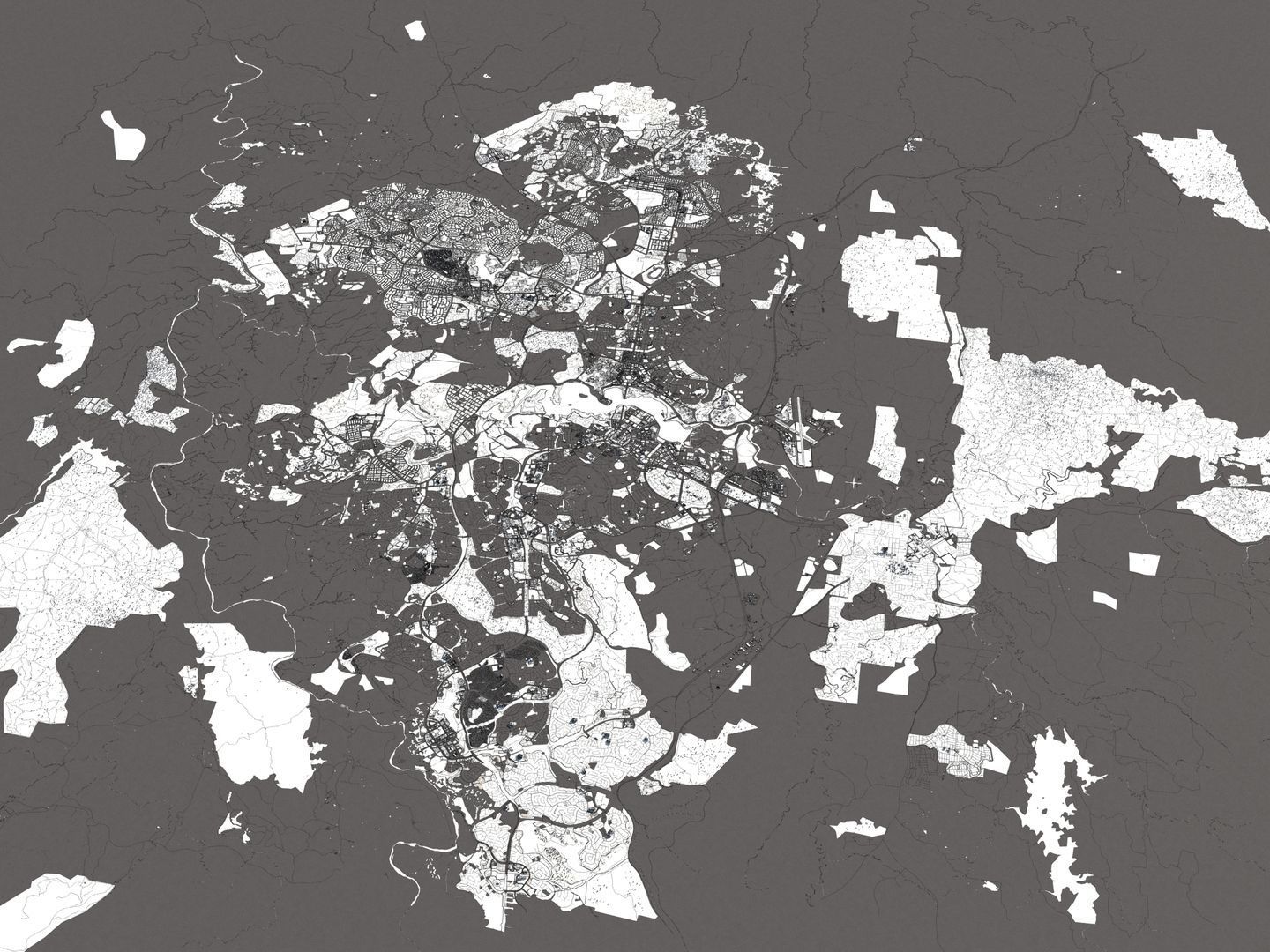 Canberra Australia 50x50km 3D City Map 3D model_18